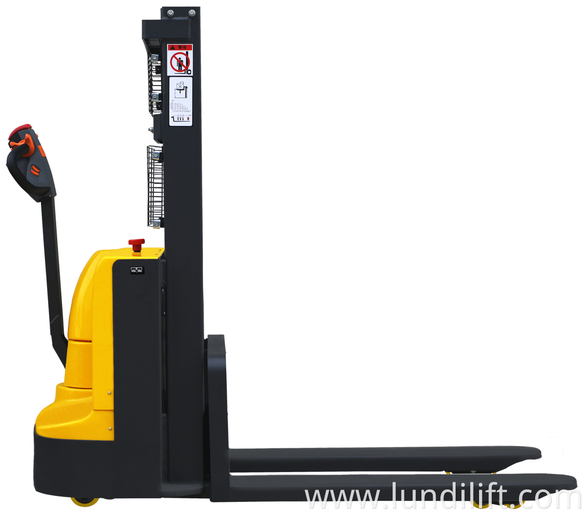 1.5T/3.5M electric battery stacker forklift